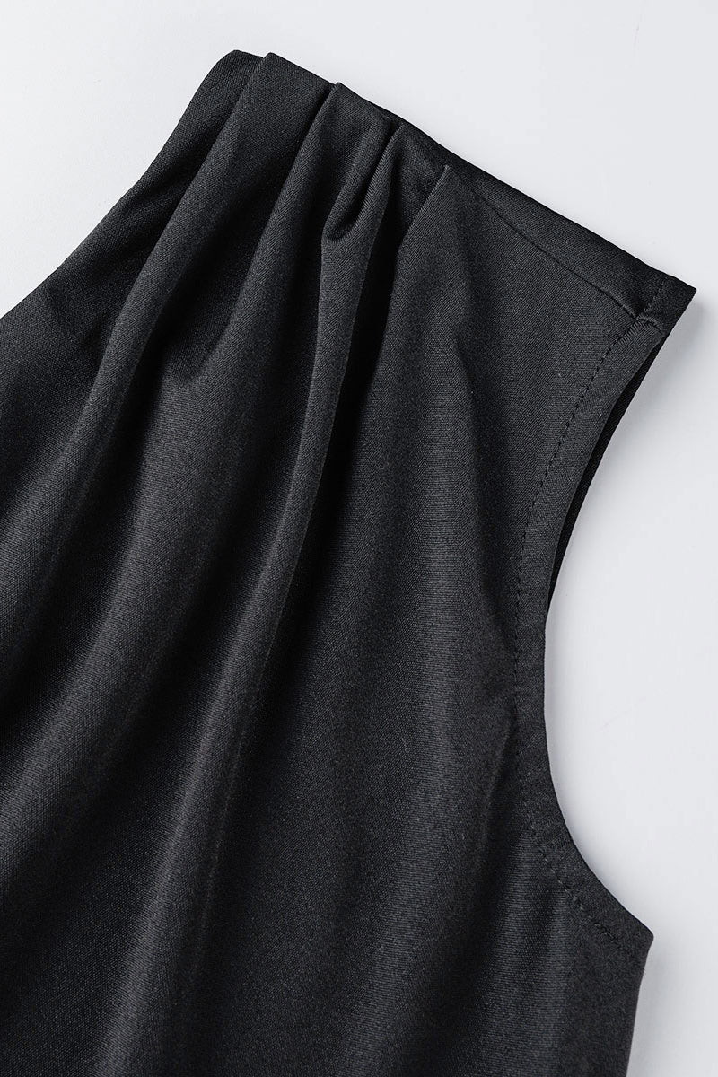 Evie - Elegante Vestido sin Mangas de Cuello Diagonal