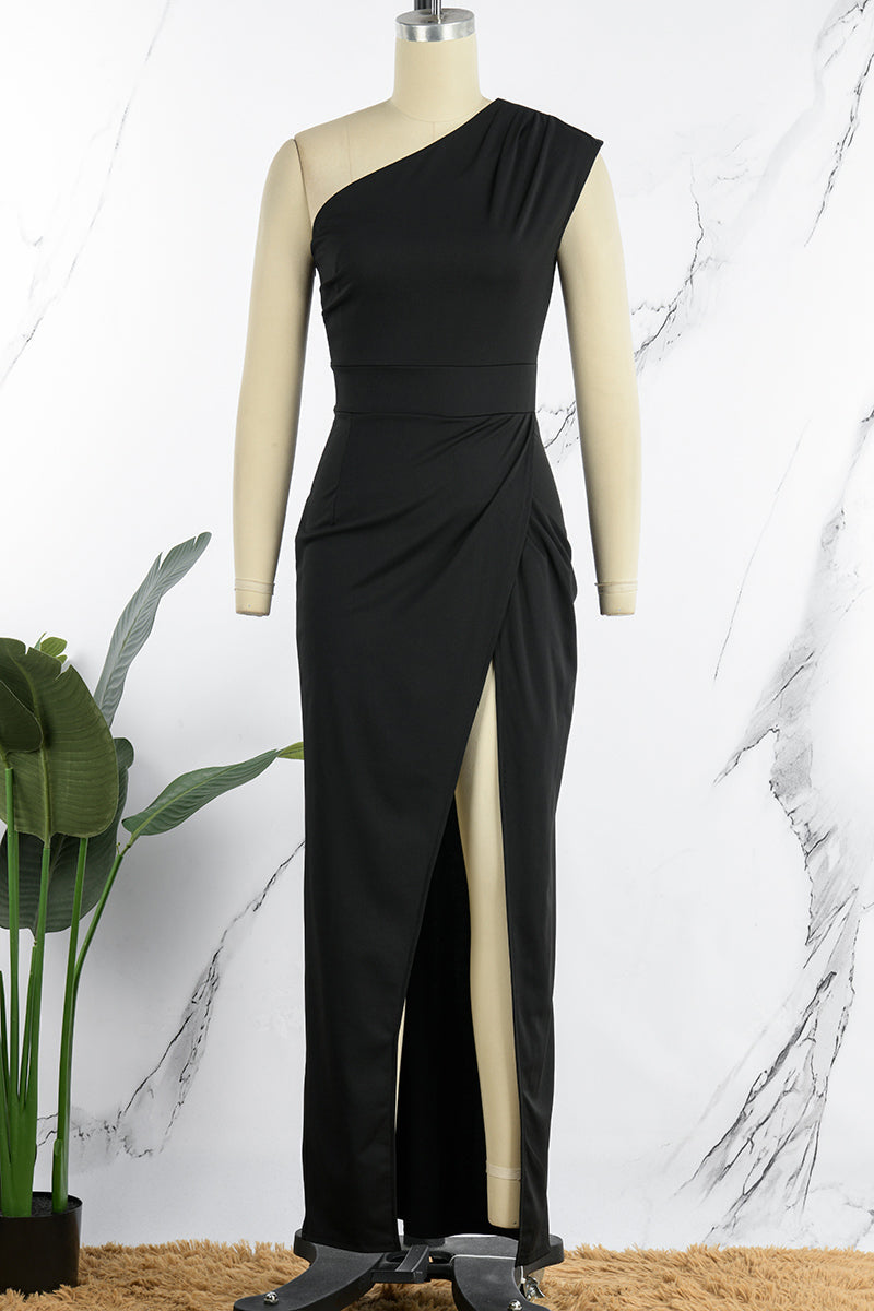 Evie - Elegante Vestido sin Mangas de Cuello Diagonal