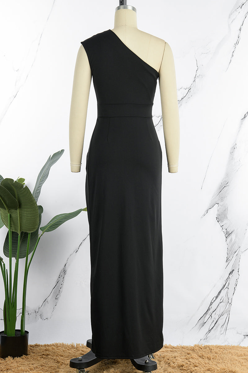 Evie - Elegante Vestido sin Mangas de Cuello Diagonal