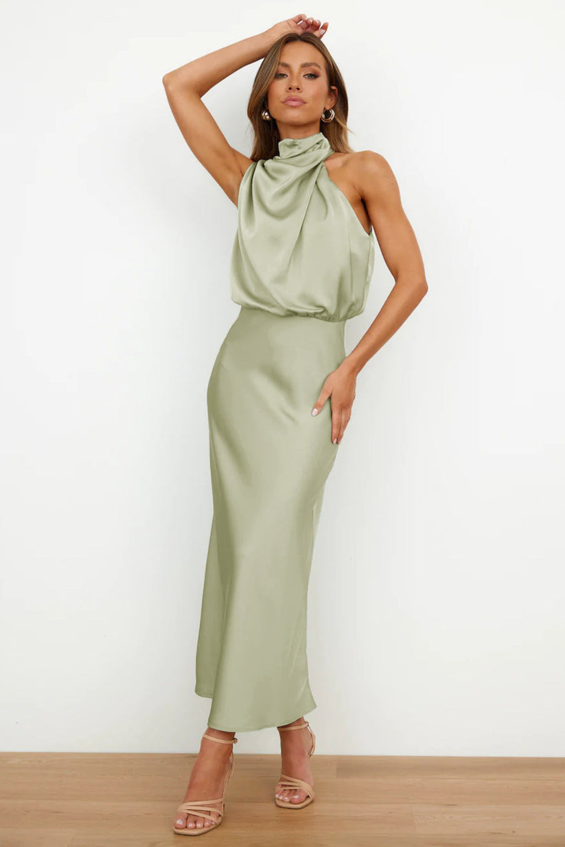 Dora | Long satin dress
