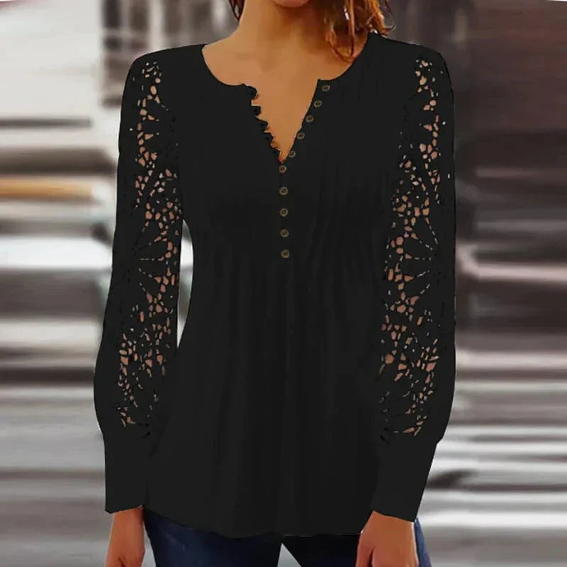 Jeanne - Elegante blusa de manga larga