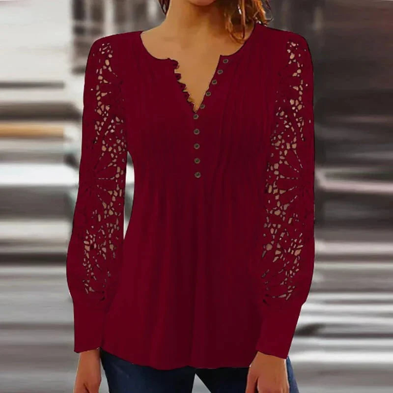 Jeanne - Elegante blusa de manga larga