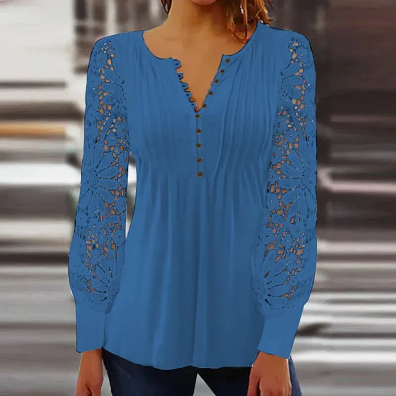 Jeanne - Elegante blusa de manga larga