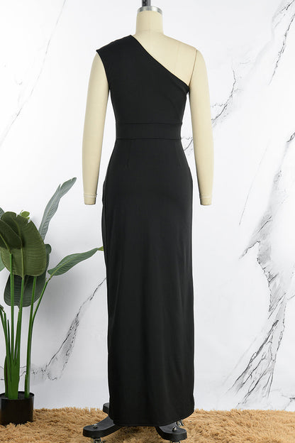 Evie - Elegante Vestido sin Mangas de Cuello Diagonal