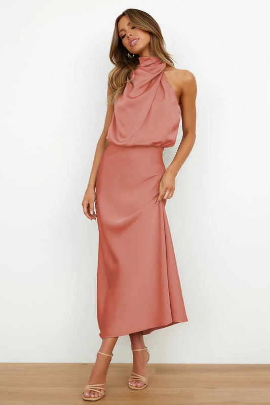 Dora | Long satin dress