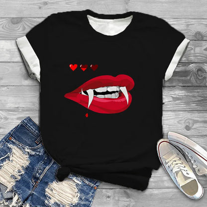 Camiseta casual de mujer con estampado de ballena jorobada