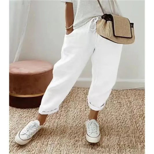 Lidia - Pantalones sencillos y desenfadados con rotos