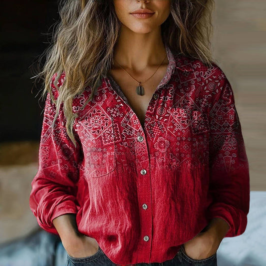 Women's Casual Printed Bouse | Perfect for Summer