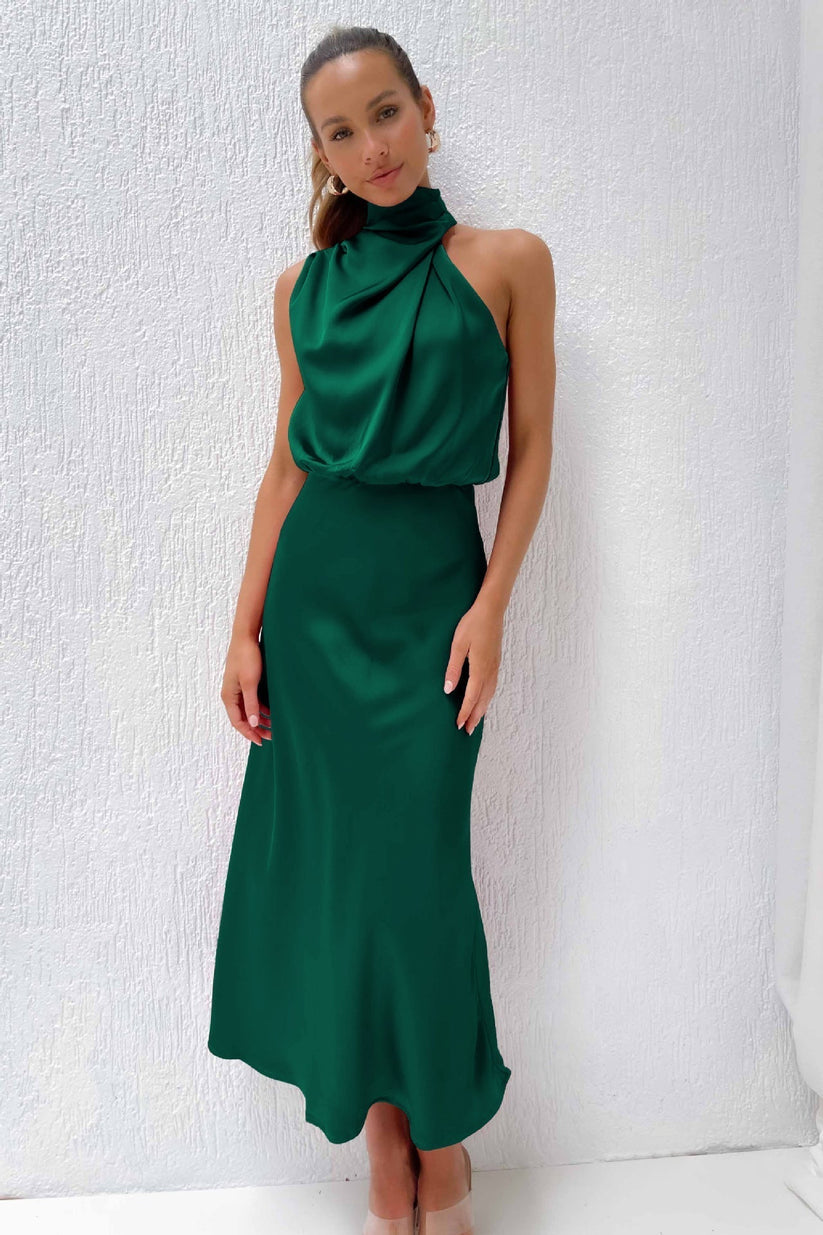 Dora | Long satin dress