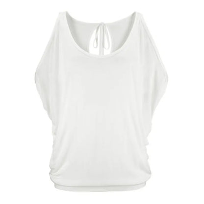 Camila - Blusa con mangas abiertas y cuello redondo