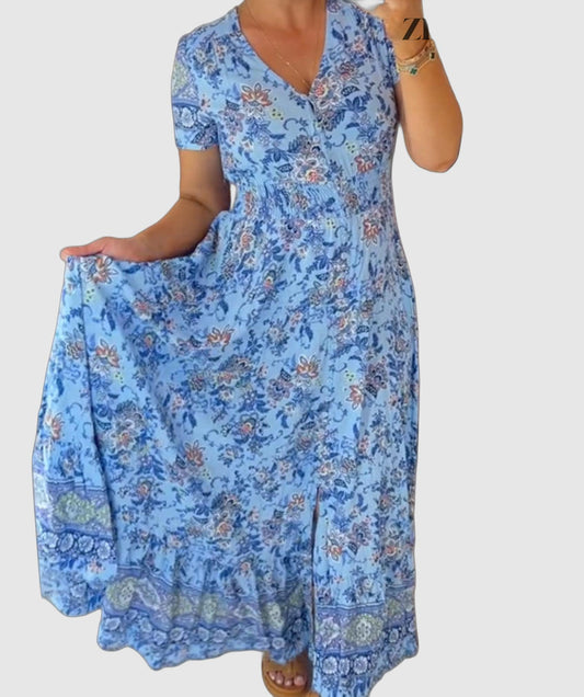 Floral Summer Dress for Women in Lightweight Fabric