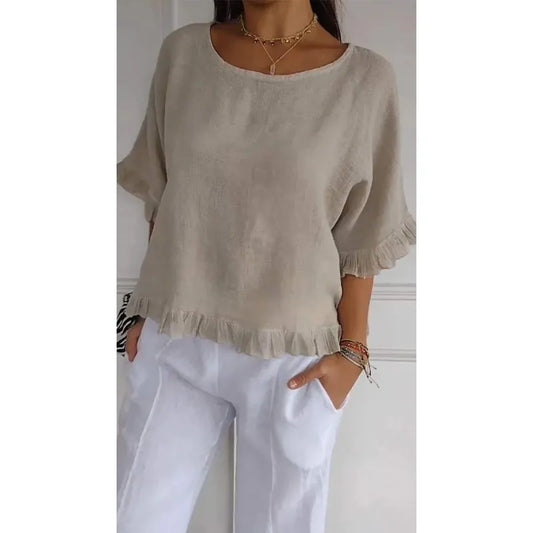 Gina - Camiseta casual cuello redondo