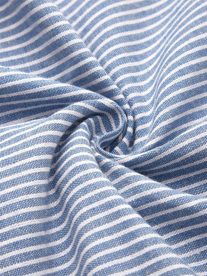 Freira | Vestido midi de algodón a rayas