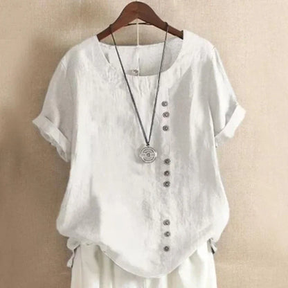 Nadia - Blusa Verano Manga Corta Botones